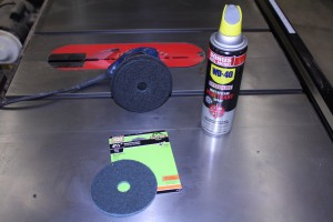 Finishing Disc WD-40 Penetrant and Random Orbit Sander