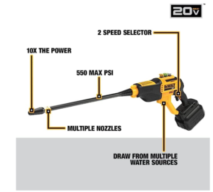 Dewalt battery operated powerwasher.