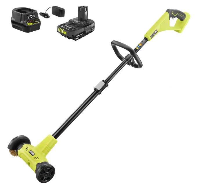 Ryobi one+ paver cleaner with wire brush 18 volt with charger