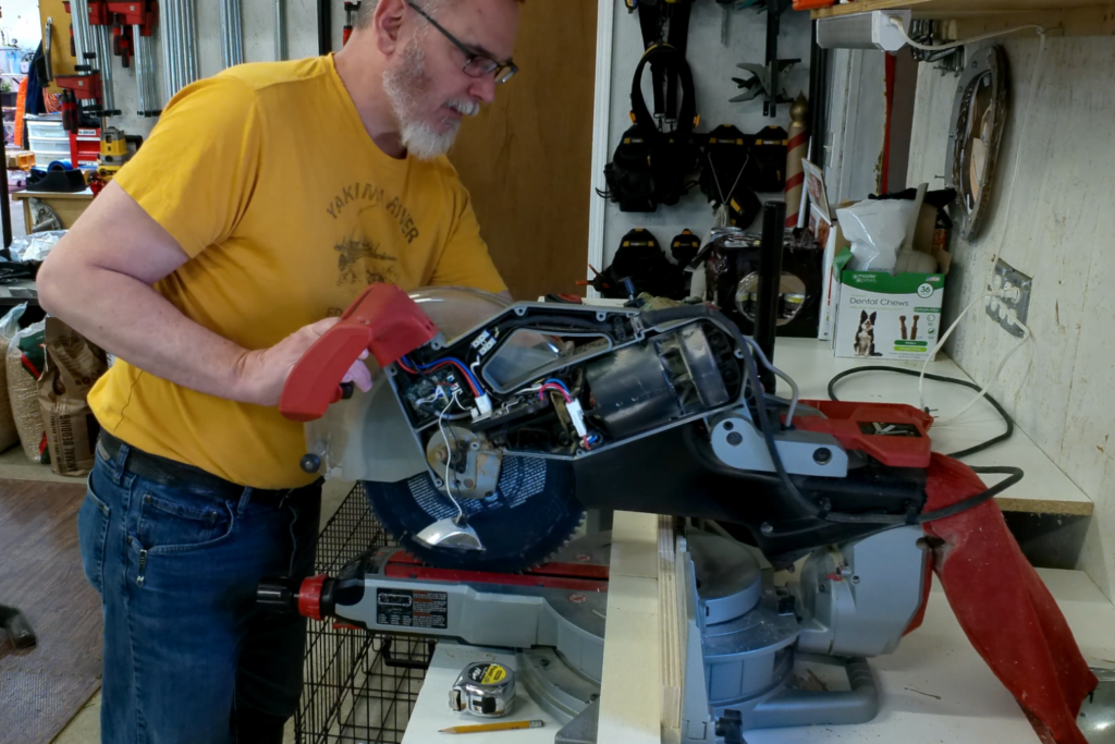 Disassembling the Miter Saw