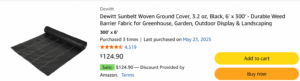 Amazon landscape fabric