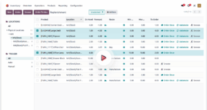 Odoo Inventory screen shot