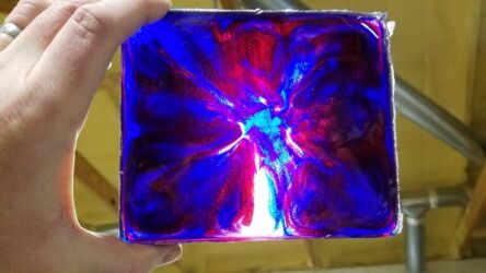 Resin Blank Acrylic pour before being cut into blanks.